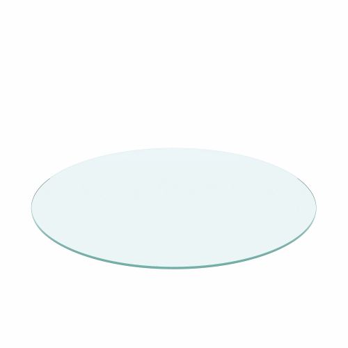 35.8" Round Tempered Glass Table Top Clear Glass 1/4" Thick Flat Polished Edge