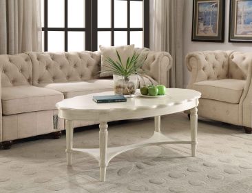 Fordon French Antique White Finish Coffee Table