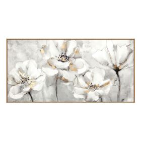 100% Hand Painted Abstract Flower Art Oil Painting On Canvas Wall Art Frameless Picture Decoration For Live Room Home Decor Gift (size: 50X100cm)