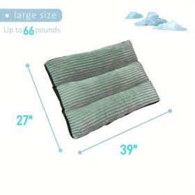 Up to 100 lbs Dog Mat Sleeping Dog Mattress Floor Mat Removable And Washable Dog Kennel Large Dog Kennel Pet Pad Dog Mat Soft Comfortable Bed (Color: green, size: 39''*27''*3' Up to 66 lbs)