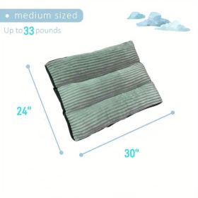 Up to 100 lbs Dog Mat Sleeping Dog Mattress Floor Mat Removable And Washable Dog Kennel Large Dog Kennel Pet Pad Dog Mat Soft Comfortable Bed (Color: green, size: 30*24*3'' Up to 33 lbs)